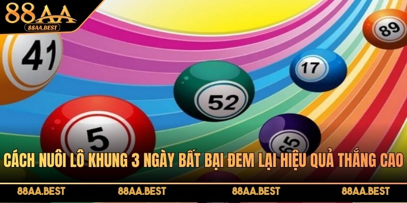Cách Nuôi Lô Khung 88AA - Chọn Số, Chia Vốn Và Theo Khung 3 Nuôi lô khung 3 ngày tại 88AA cần theo dõi kết quả và giữ kỷ luật vốn