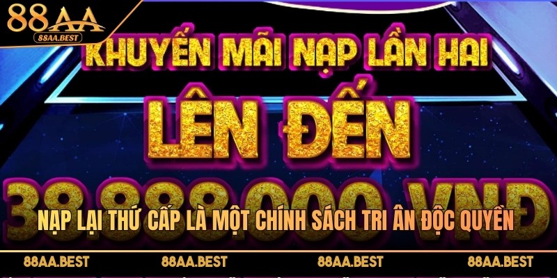 Khuyến Mãi Nạp Tiền Lần 2 88AA - Điều Kiện Và Mức Thưởng 2 khuyến mãi nạp tiền lần 2 là một chính sách tri ân độc quyền cho mọi hội viên 88AA