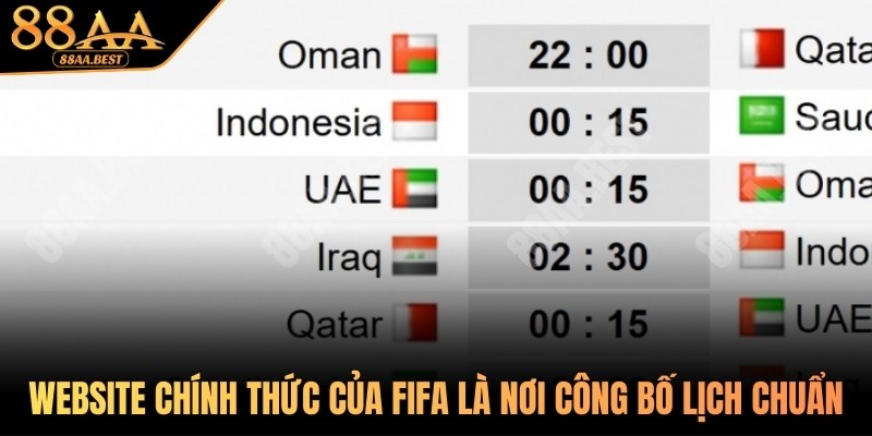Lịch Thi Đấu World Cup 2026 Theo Giờ Việt Nam - Cập Nhật 88AA 4 Người hâm mộ nên kiểm tra lịch World Cup 2026 từ nguồn chính thức